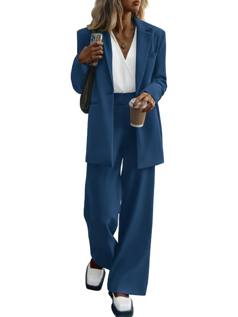 Chic Women's 2-Piece Business Pantsuit Set | Dressy Office Outfit, Stylish